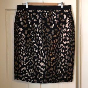 Ann Taylor Jacquard Pencil Skirt
